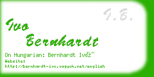ivo bernhardt business card